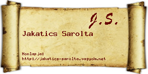 Jakatics Sarolta névjegykártya